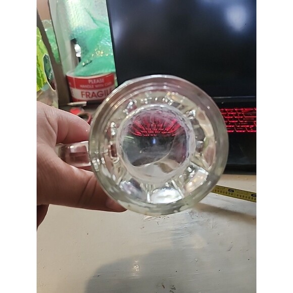 Vintage Coors Beer Mug 5" Heavy Glass Stein Red Logo Barware Collectible - Picture 8 of 11